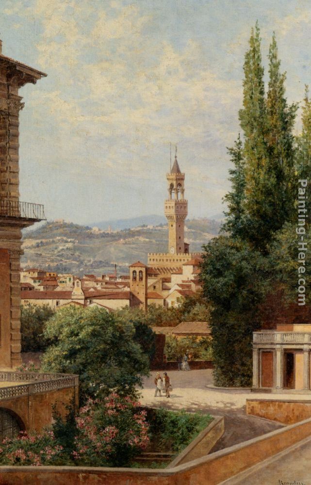 Antonietta Brandeis View of the Palazzo Vecchio in Florence